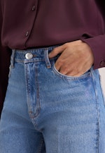 Wide- Leg Jeans High Waist mit Stretchanteil in Mittelblau |  Seidensticker Onlineshop