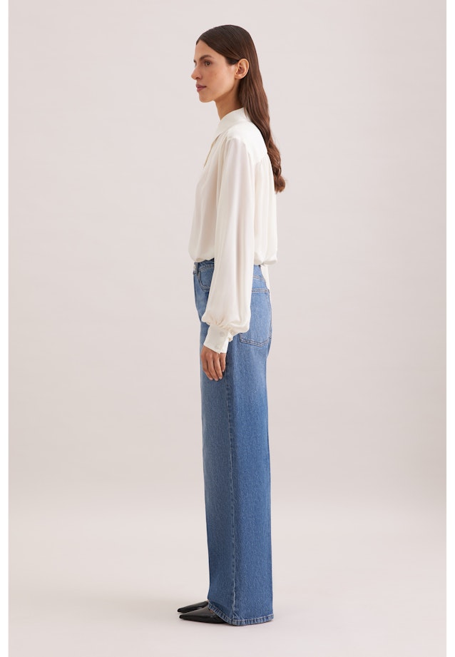 Wide- Leg Jeans High Waist mit Stretchanteil in Blue |  Seidensticker Onlineshop