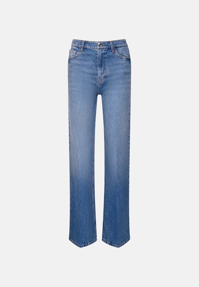 Jeans à jambes larges taille haute avec stretch in Bleu Moyen |  Seidensticker Onlineshop