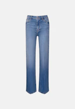 Wide- Leg Jeans High Waist mit Stretchanteil in Mittelblau |  Seidensticker Onlineshop