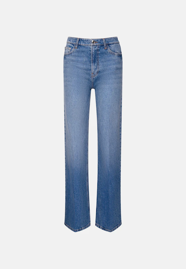 Wide-Leg Jeans High Waist with Stretch in Mittelblau |  Seidensticker Onlineshop