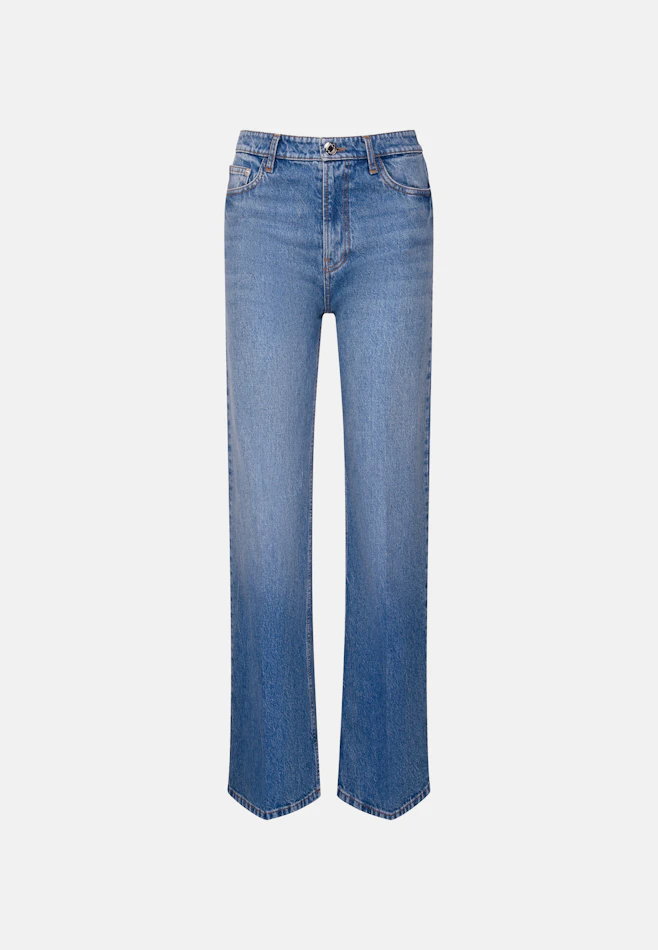 Wide-Leg Jeans High Waist with Stretch in Mittelblau | Seidensticker online shop
