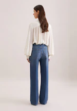Wide-Leg Jeans High Waist with Stretch in Mittelblau |  Seidensticker Onlineshop
