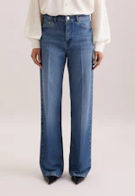 Wide-Leg Jeans High Waist with Stretch in Mittelblau |  Seidensticker Onlineshop