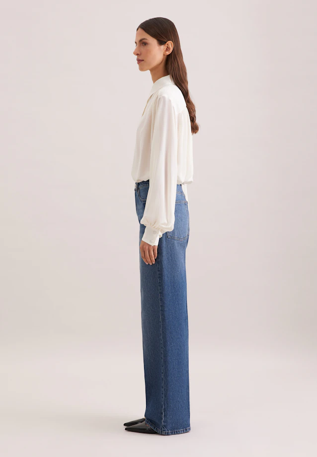 Wide-Leg Jeans High Waist with Stretch in Mittelblau |  Seidensticker Onlineshop
