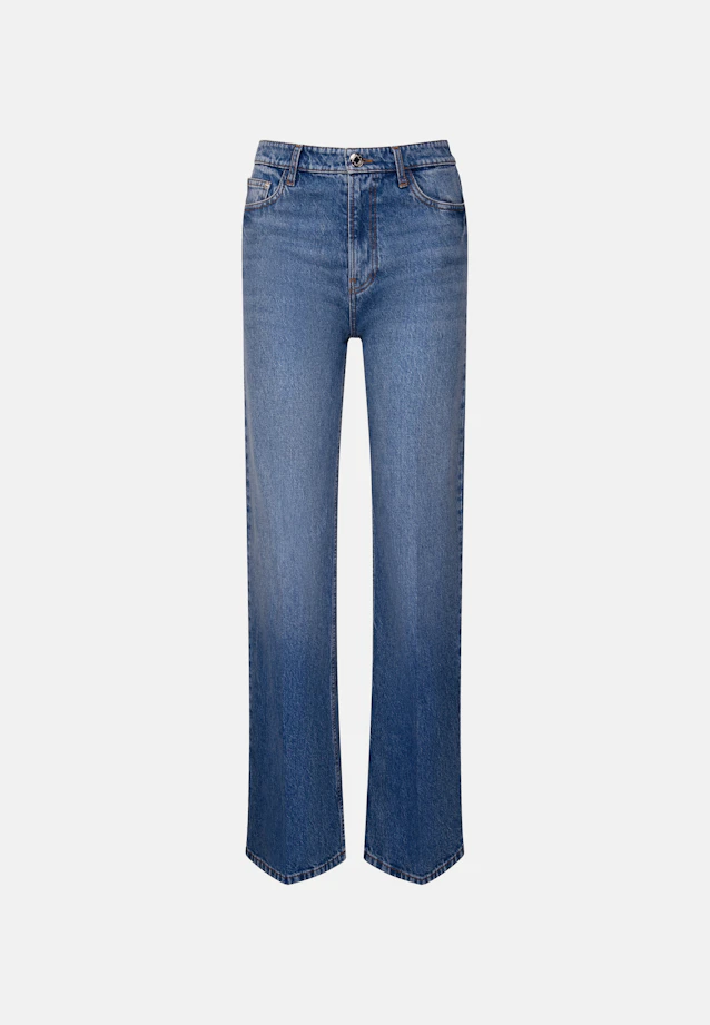 Wide-Leg Jeans High Waist with Stretch in Mittelblau |  Seidensticker Onlineshop