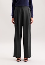 Bundfaltenhose aus einer Wollmischung in Schwarz |  Seidensticker Onlineshop
