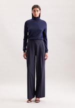 Bundfaltenhose aus einer Wollmischung in Dunkelblau |  Seidensticker Onlineshop