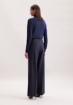 Bundfaltenhose aus einer Wollmischung in Dunkelblau |  Seidensticker Onlineshop