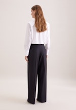 Pantalon à plis en mélange de laine in Bleu Foncé |  Seidensticker Onlineshop