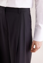Pantalon à plis en mélange de laine in Bleu Foncé |  Seidensticker Onlineshop