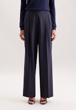 Bundfaltenhose aus einer Wollmischung in Dunkelblau |  Seidensticker Onlineshop