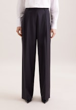 Bundfaltenhose aus einer Wollmischung in Dunkelblau |  Seidensticker Onlineshop