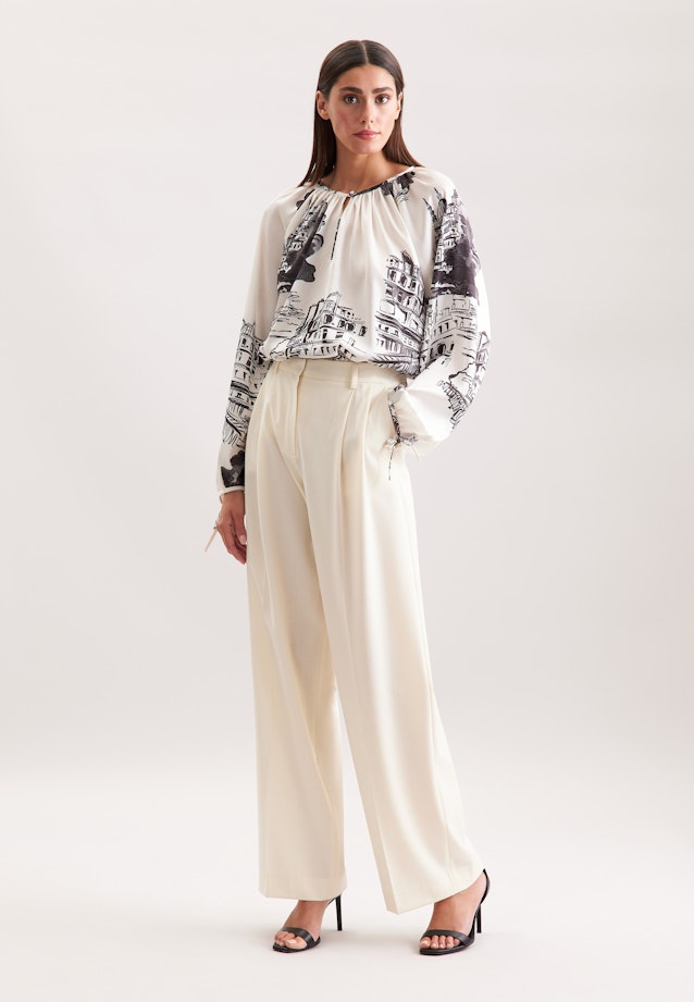 Bundfaltenhose aus einer Wollmischung in Ecru |  Seidensticker Onlineshop