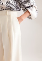 Bundfaltenhose aus einer Wollmischung in Ecru |  Seidensticker Onlineshop