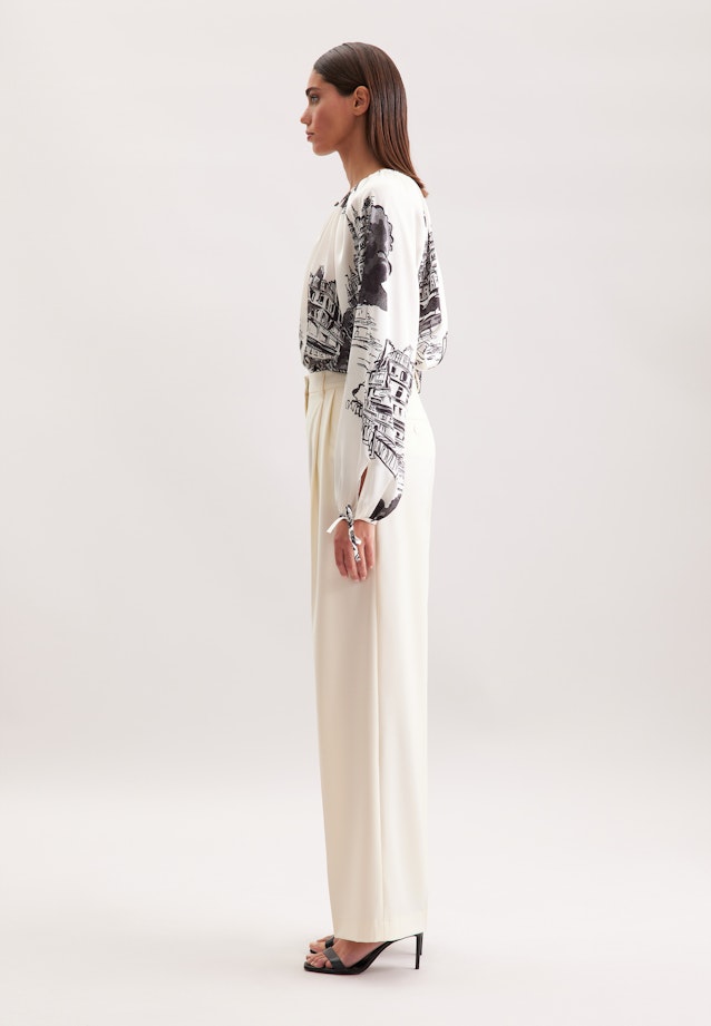 Bundfaltenhose aus einer Wollmischung in Ecru |  Seidensticker Onlineshop