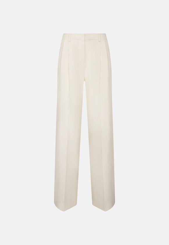 Bundfaltenhose aus einer Wollmischung in Ecru |  Seidensticker Onlineshop