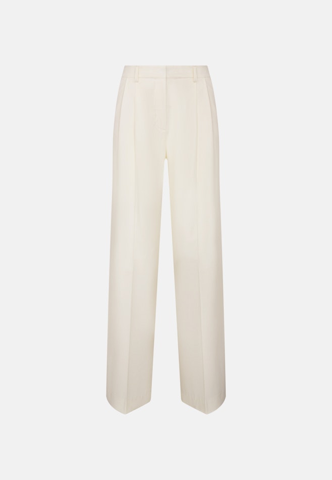 Bundfaltenhose aus einer Wollmischung in Ecru | Seidensticker Onlineshop