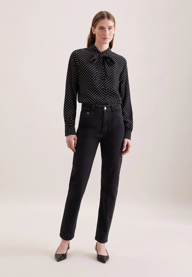 Mom- Fit Jeans High Waist mit Stretchanteil in Grau | Seidensticker Onlineshop