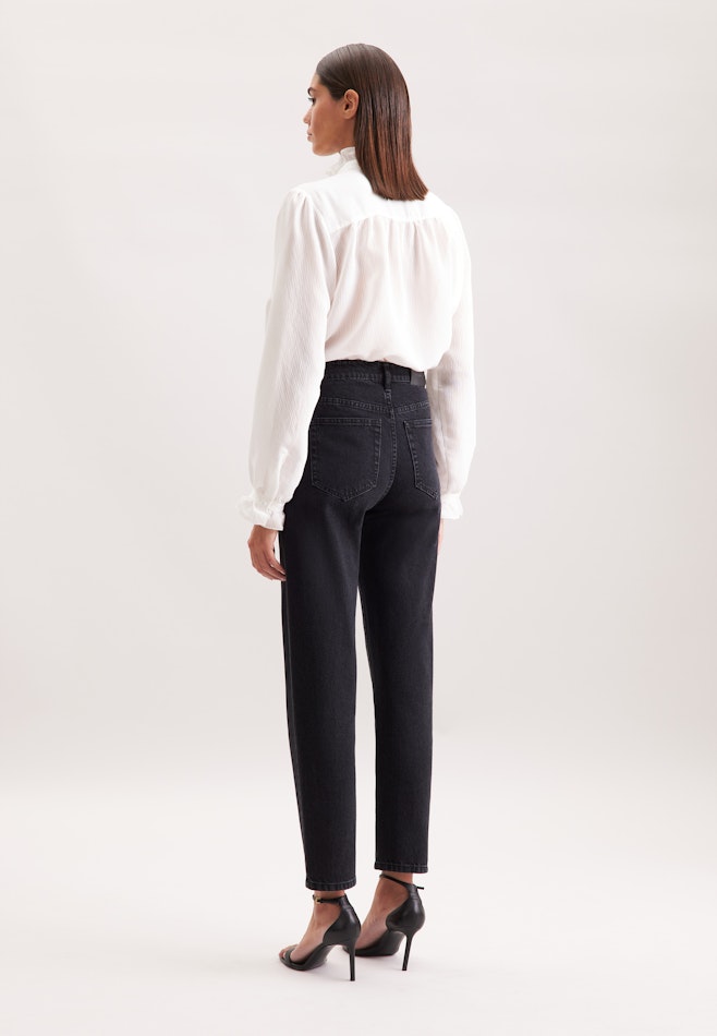 Mom- Fit Jeans High Waist mit Stretchanteil in Grau | Seidensticker Onlineshop