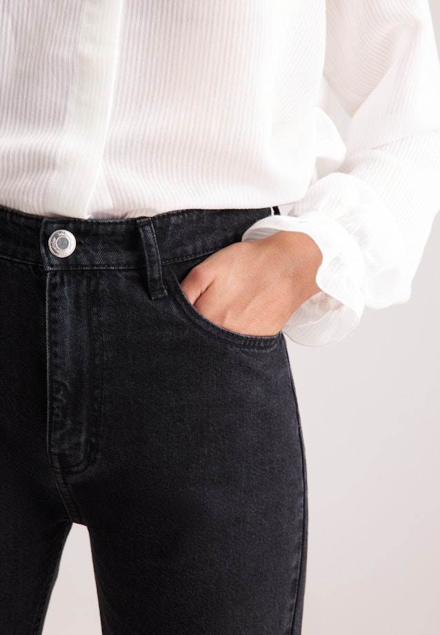 Mom- Fit Jeans High Waist mit Stretchanteil in Grau |  Seidensticker Onlineshop