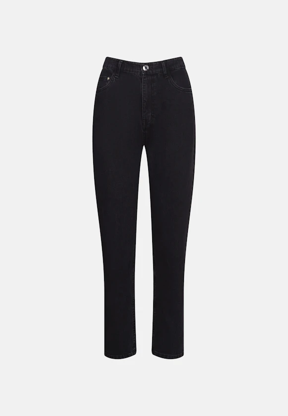 Mom- Fit Jeans High Waist mit Stretchanteil in Grau |  Seidensticker Onlineshop