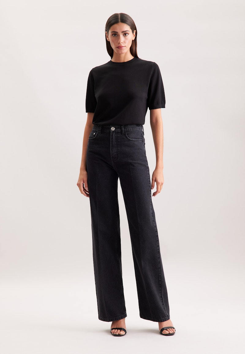 Wide- Leg Jeans High Waist mit Stretchanteil