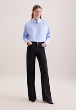 Wide- Leg Jeans High Waist mit Stretchanteil in Grau |  Seidensticker Onlineshop