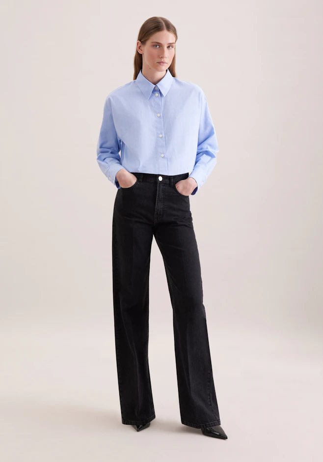 Wide- Leg Jeans High Waist in Grey | Seidensticker Onlineshop