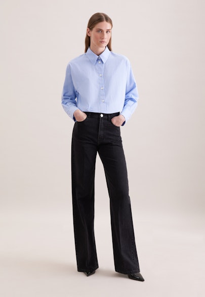 Wide- Leg Jeans High Waist in Grey |  Seidensticker Onlineshop