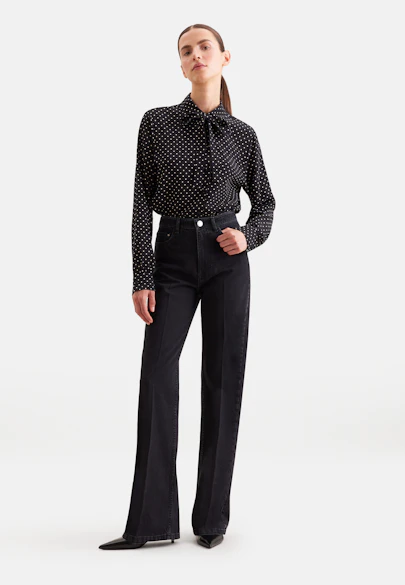 Wide- Leg Jeans High Waist in Grau |  Seidensticker Onlineshop