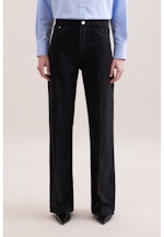 Wide- Leg Jeans High Waist mit Stretchanteil in Grau |  Seidensticker Onlineshop