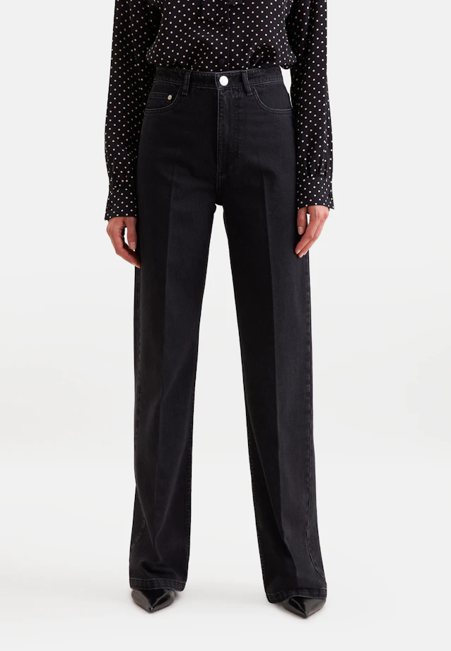 Wide-Leg Jeans High Waist with Stretch in Grey |  Seidensticker Onlineshop