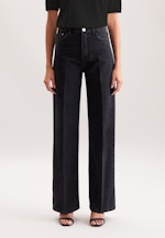 Wide- Leg Jeans High Waist mit Stretchanteil in Grau |  Seidensticker Onlineshop