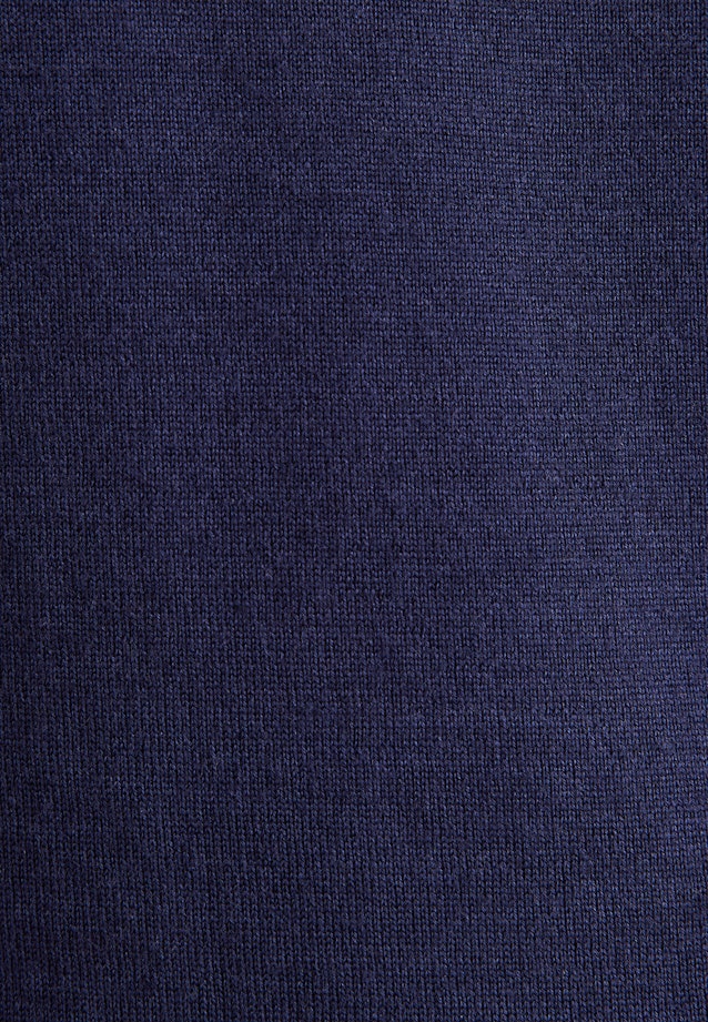 Leichtes Strickshirt aus Wolle und Seide in Dunkelblau |  Seidensticker Onlineshop