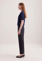 Lightweight knitted shirt made of wool and silk in Navy |  Seidensticker Onlineshop