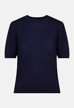 Lightweight knitted shirt made of wool and silk in Navy |  Seidensticker Onlineshop