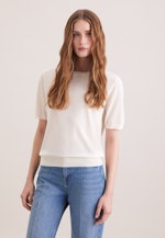 Leichtes Strickshirt aus Wolle und Seide in Ecru |  Seidensticker Onlineshop