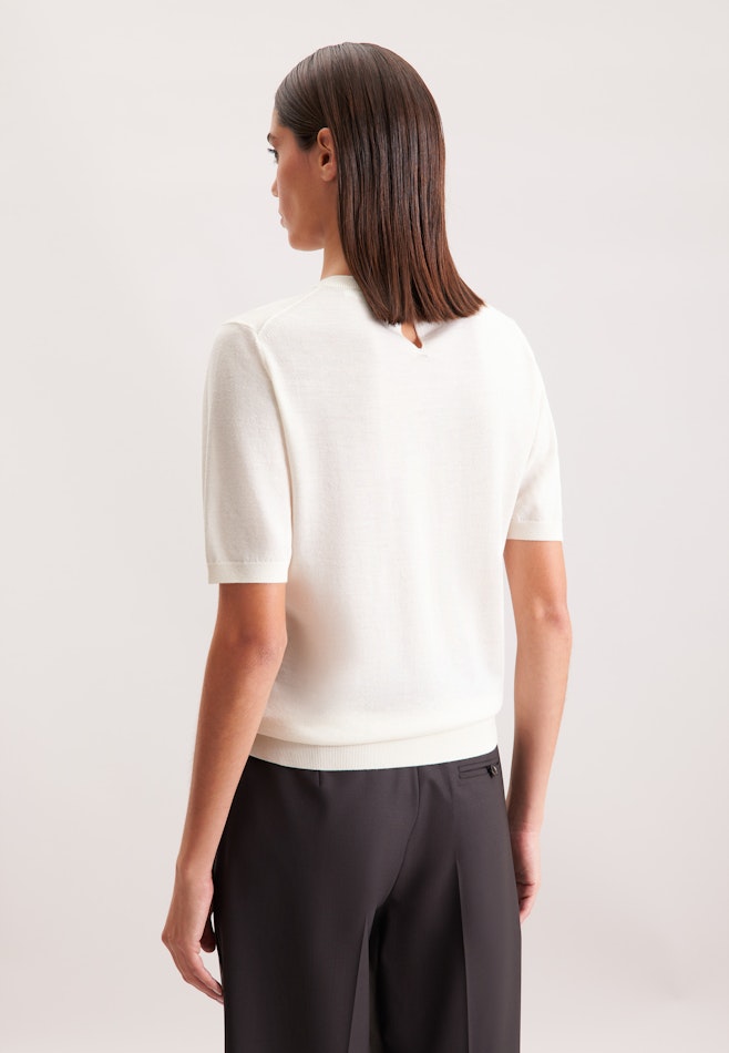 Leichtes Strickshirt aus Wolle und Seide in Ecru | Seidensticker Onlineshop