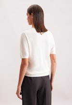 Leichtes Strickshirt aus Wolle und Seide in Ecru |  Seidensticker Onlineshop