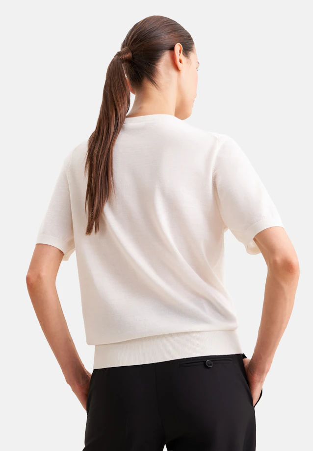 Chemise tricotée légère en laine et soie in Ecru |  Seidensticker Onlineshop