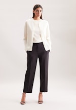 Leichtes Strickshirt aus Wolle und Seide in Ecru |  Seidensticker Onlineshop