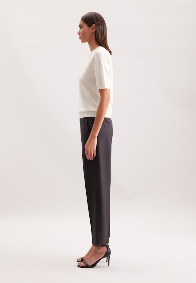 Leichtes Strickshirt aus Wolle und Seide in Ecru |  Seidensticker Onlineshop