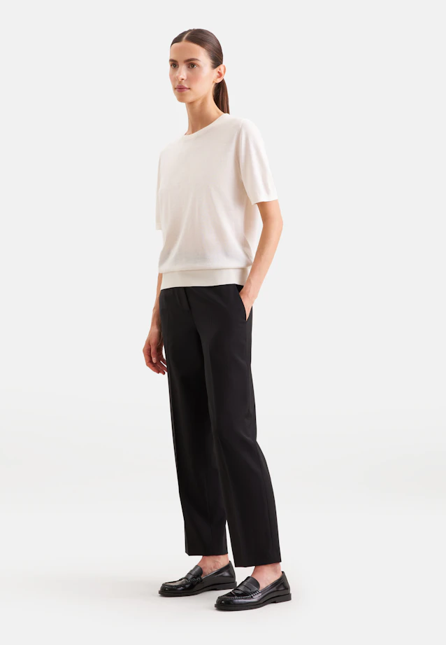 Chemise tricotée légère en laine et soie in Ecru |  Seidensticker Onlineshop