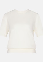 Leichtes Strickshirt aus Wolle und Seide in Ecru |  Seidensticker Onlineshop