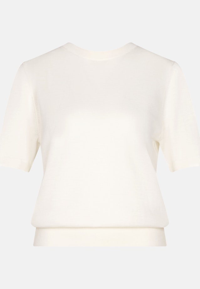 Leichtes Strickshirt aus Wolle und Seide in Ecru |  Seidensticker Onlineshop