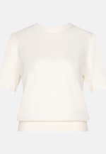 Leichtes Strickshirt aus Wolle und Seide in Ecru |  Seidensticker Onlineshop