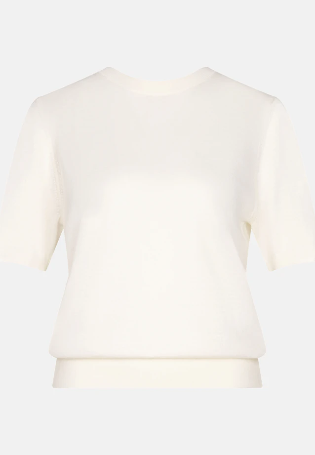 Leichtes Strickshirt aus Wolle und Seide in Off white |  Seidensticker Onlineshop