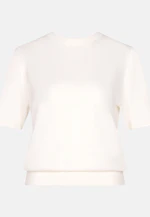 Chemise tricotée légère en laine et soie in Ecru |  Seidensticker Onlineshop