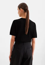 Leichtes Strickshirt aus Wolle und Seide in Schwarz |  Seidensticker Onlineshop